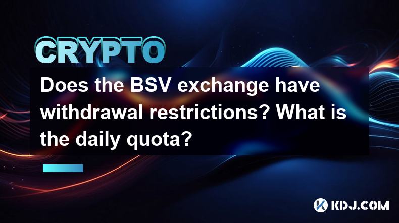 BSV交换是否有退出限制?什么是每日配额? BSV交换是否有退出限制?什么是每日配额?