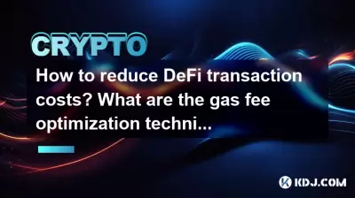 How to reduce DeFi transaction costs? What are the gas fee optimization techniques?