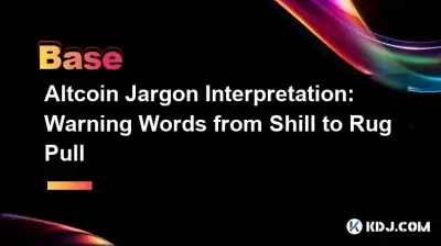 Altcoin Jargon Interpretation: Warning Words from Shill to Rug Pull