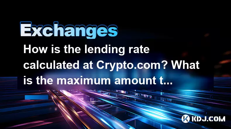 How is the lending rate calculated at Crypto.com? What is the maximum amount that can be borrowed? How is the lending rate calculated at Crypto.com? What is the maximum amount that can be borrowed?