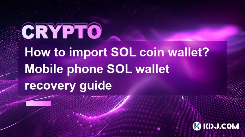 SOL Coin 지갑을 가져 오는 방법? 휴대폰 솔 지갑 복구 안내서 SOL Coin 지갑을 가져 오는 방법? 휴대폰 솔 지갑 복구 안내서