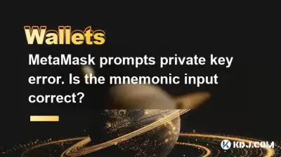 MetaMask prompts private key error. Is the mnemonic input correct?