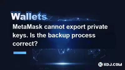 MetaMask cannot export private keys. Is the backup process correct?