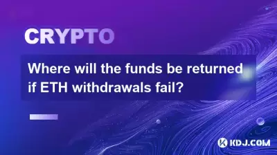 Where will the funds be returned if ETH withdrawals fail?