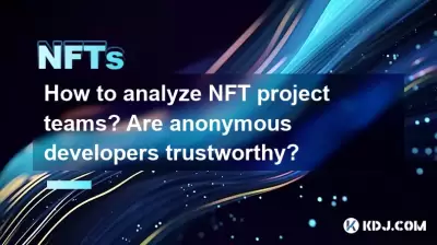 NFT 프로젝트 팀을 분석하는 방법은 무엇입니까? 익명 개발자는 신뢰할 수 있습니까?