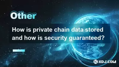 How is private chain data stored and how is security guaranteed?