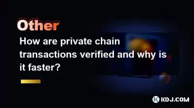 How are private chain transactions verified and why is it faster?