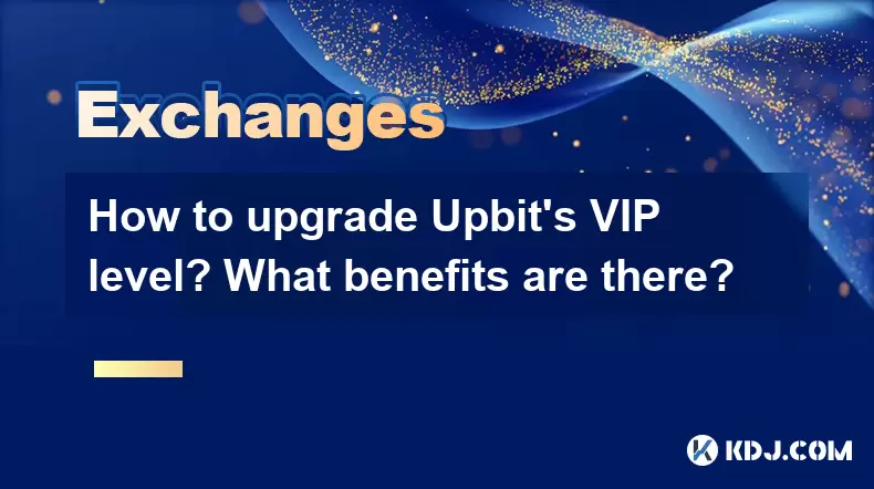 如何升級Upbit的VIP級別?有什麼好處? 如何升級Upbit的VIP級別?有什麼好處?