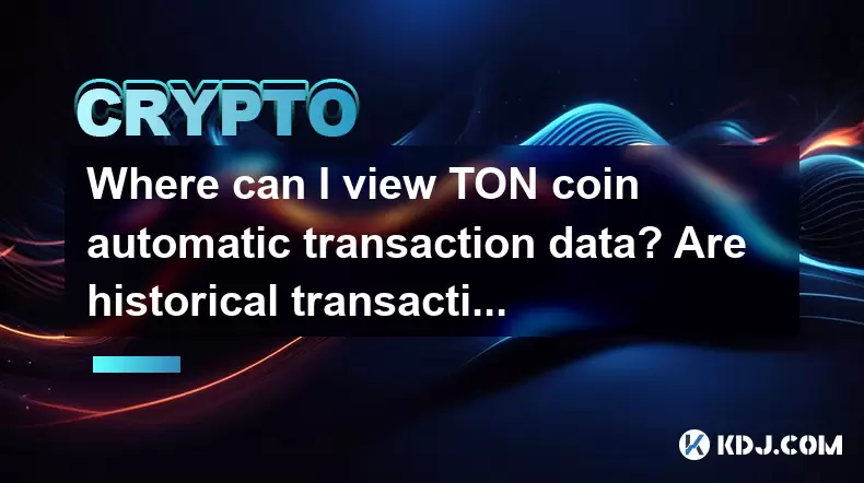 我在哪里可以查看TON硬币自动交易数据?历史交易记录准确吗? 我在哪里可以查看TON硬币自动交易数据?历史交易记录准确吗?
