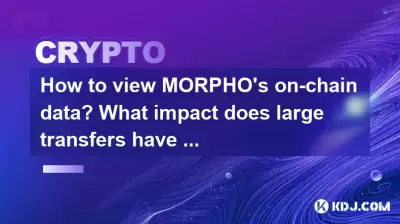 How to view MORPHO's on-chain data? What impact does large transfers have on prices?