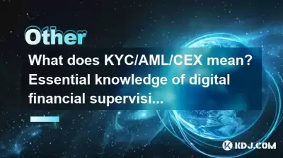 KYC/AML/CEXとはどういう意味ですか？デジタル財務監督の本質的な知識