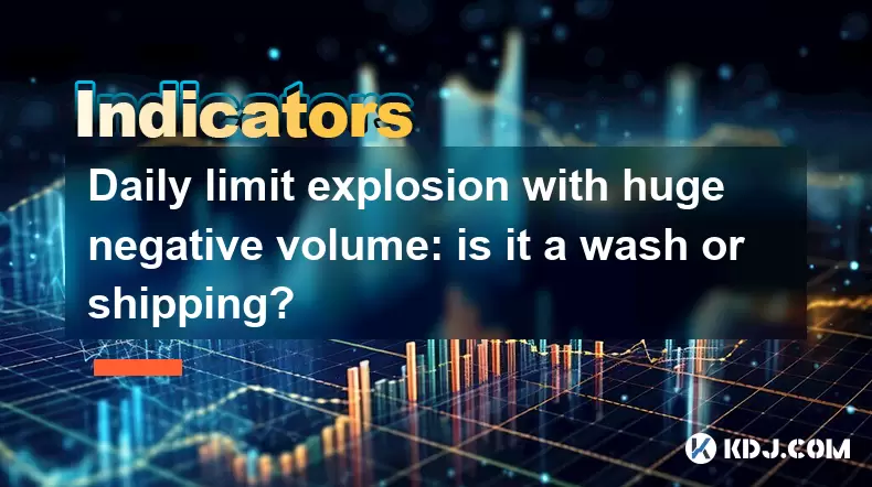 Daily limit explosion with huge negative volume: is it a wash or shipping? Daily limit explosion with huge negative volume: is it a wash or shipping?