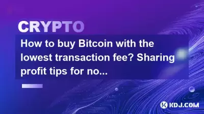 Wie kaufe ich Bitcoin mit der niedrigsten Transaktionsgebühr? Gewinntipps für Anfänger teilen