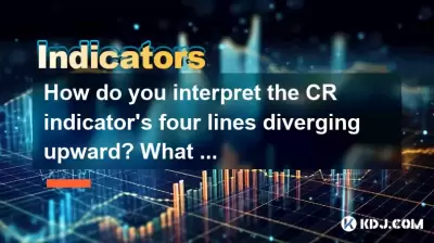 您如何解释CR指示器的四行向上差异？这四行的向下收敛代表了什么？