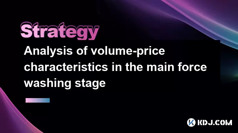 Analysis of volume-price characteristics in the main force washing stage Analysis of volume-price characteristics in the main force washing stage