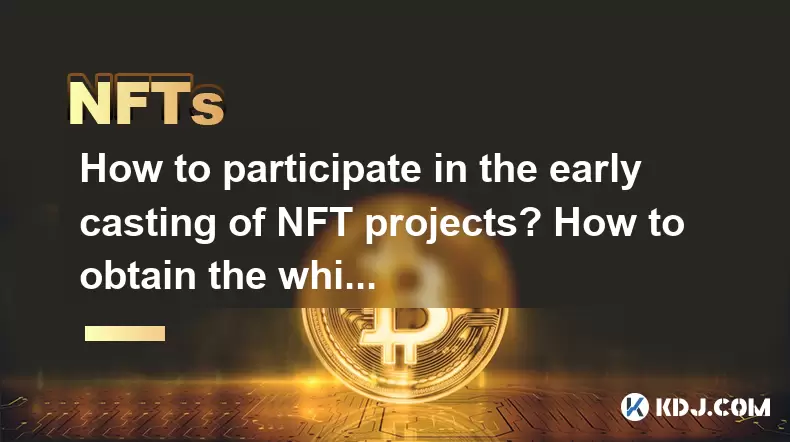 NFT 프로젝트의 초기 캐스팅에 참여하는 방법은 무엇입니까? 화이트리스트를 얻는 방법? NFT 프로젝트의 초기 캐스팅에 참여하는 방법은 무엇입니까? 화이트리스트를 얻는 방법?
