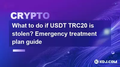 USDT TRC20이 도난당한 경우 어떻게해야합니까? 응급 치료 계획 가이드