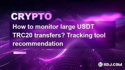 Wie kann man große USDT TRC20 -Transfers überwachen? Empfehlung von Tracking -Tools
