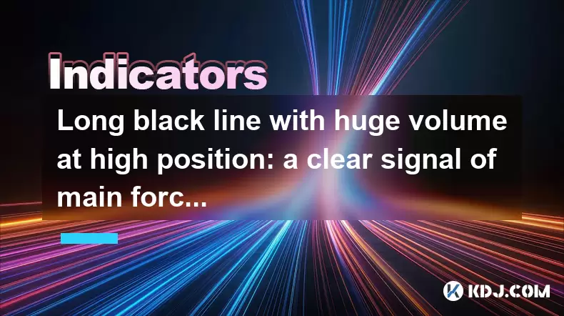 Longue ligne noire avec un énorme volume en position élevée: un signal clair de la vente de la force principale? Longue ligne noire avec un énorme volume en position élevée: un signal clair de la vente de la force principale?