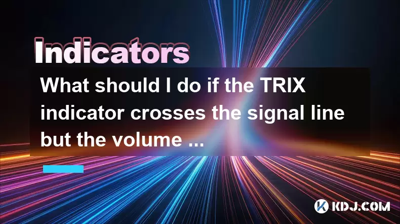 Was soll ich tun, wenn der Trix -Indikator die Signallinie überschreitet, aber das Volumen nicht ausreicht? Was soll ich tun, wenn der Trix -Indikator die Signallinie überschreitet, aber das Volumen nicht ausreicht?