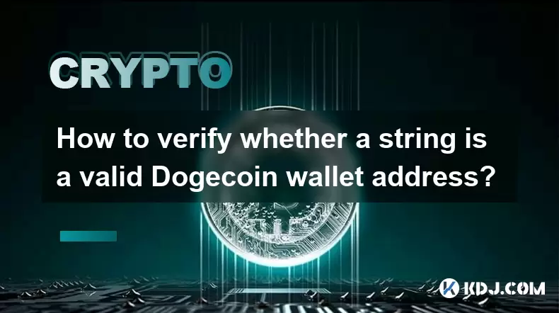 How to verify whether a string is a valid Bitcoincoin wallet address? How to verify whether a string is a valid Bitcoincoin wallet address?
