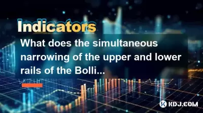 Qu'est-ce que le rétrécissement simultané des rails supérieurs et inférieurs des bandes de Bollinger indique?