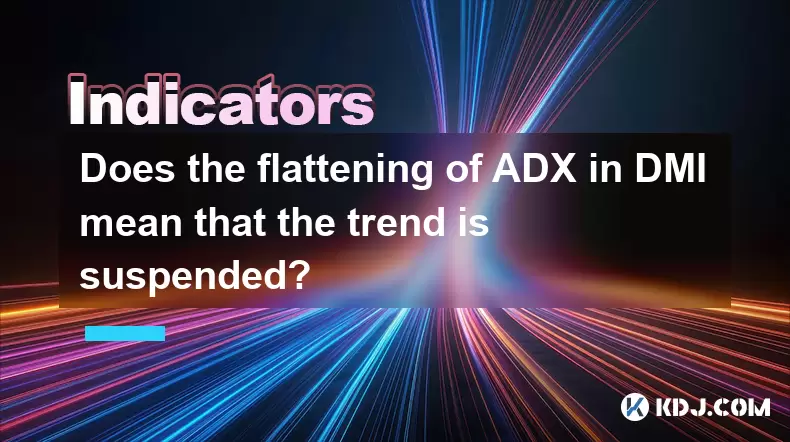 L'aplatissement d'ADX dans DMI signifie-t-il que la tendance est suspendue? L'aplatissement d'ADX dans DMI signifie-t-il que la tendance est suspendue?