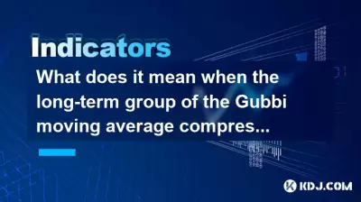 Qu'est-ce que cela signifie lorsque le groupe à long terme de la moyenne mobile Gubbi comprime le groupe à court terme?