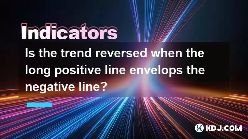 La tendance est-elle inversée lorsque la longue ligne positive enveloppe la ligne négative? La tendance est-elle inversée lorsque la longue ligne positive enveloppe la ligne négative?