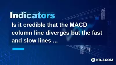 Is it credible that the MACD column line diverges but the fast and slow lines are not dead crosses?