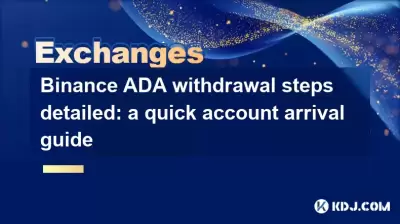 Binance ADA 철수 단계 세부 사항 : 빠른 계정 도착 가이드