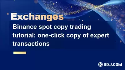 Binance Spot Copy Trading Tutoriel: Copie en un clic des transactions expertes Binance Spot Copy Trading Tutoriel: Copie en un clic des transactions expertes
