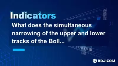 What does the simultaneous narrowing of the upper and lower tracks of the Bollinger Bands indicate? What does the simultaneous narrowing of the upper and lower tracks of the Bollinger Bands indicate?