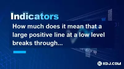How much does it mean that a large positive line at a low level breaks through the 30-day moving average?