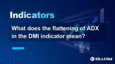 What does the flattening of ADX in the DMI indicator mean?