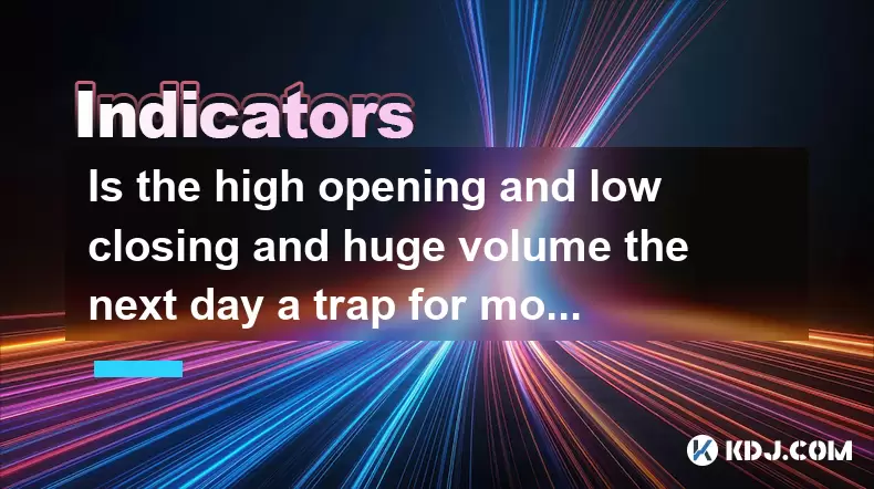 Is the high opening and low closing and huge volume the next day a trap for more? Is the high opening and low closing and huge volume the next day a trap for more?