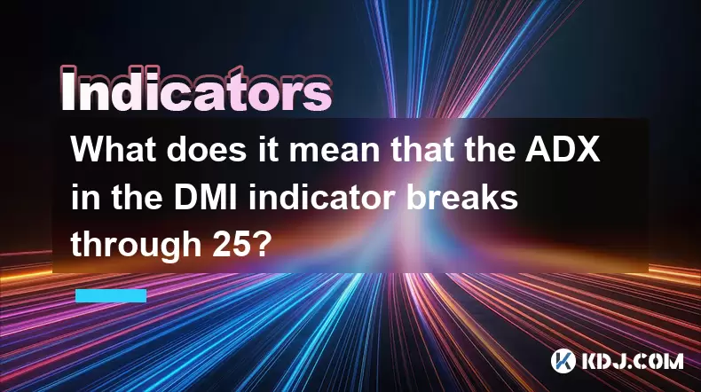 DMI指標中的ADX突破25是什麼意思? DMI指標中的ADX突破25是什麼意思?