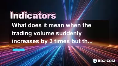 What does it mean when the trading volume suddenly increases by 3 times but the price fluctuation is limited?