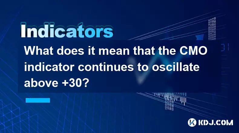 What does it mean that the CMO indicator continues to oscillate above +30? What does it mean that the CMO indicator continues to oscillate above +30?
