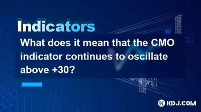 What does it mean that the CMO indicator continues to oscillate above +30?