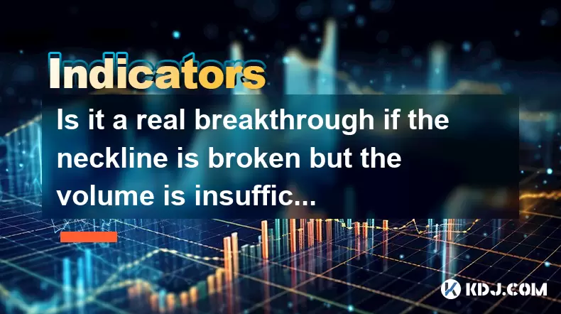 Is it a real breakthrough if the neckline is broken but the volume is insufficient? Is it a real breakthrough if the neckline is broken but the volume is insufficient?