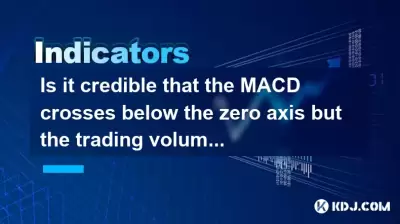 Is it credible that the MACD crosses below the zero axis but the trading volume is low?