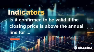 Is it confirmed to be valid if the closing price is above the annual line for five consecutive days after the volume breaks through the annual line?