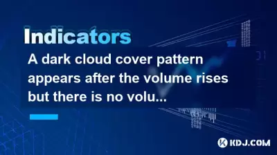 A dark cloud cover pattern appears after the volume rises but there is no volume?