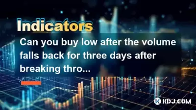 Can you buy low after the volume falls back for three days after breaking through the previous high?