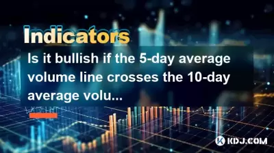 Is it bullish if the 5-day average volume line crosses the 10-day average volume line?
