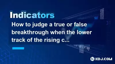 Wie kann man einen wahren oder falschen Durchbruch beurteilen, wenn der untere Spur des steigenden Kanals gebrochen ist?