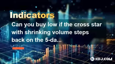 Can you buy low if the cross star with shrinking volume steps back on the 5-day line after breaking through the platform with large volume?