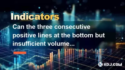 Can the three consecutive positive lines at the bottom but insufficient volume confirm the trend reversal?
