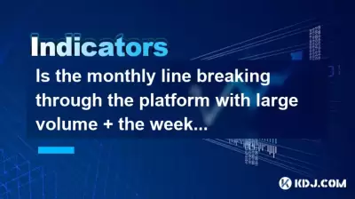 Is the monthly line breaking through the platform with large volume + the weekly moving average converging and then diverging and bullish?